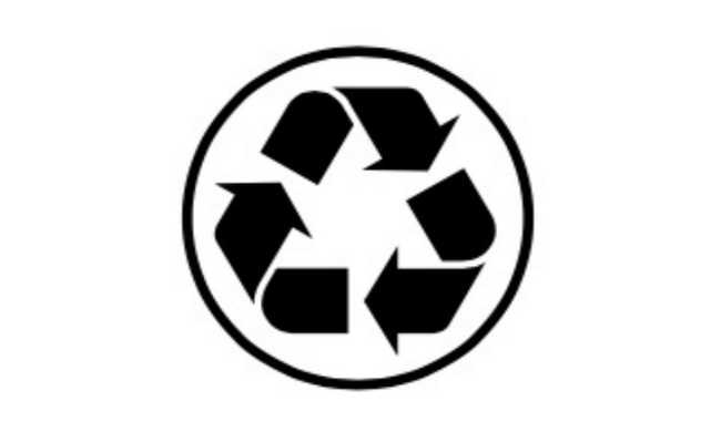 símbol que indica que el producte conté parcialment paper reciclat