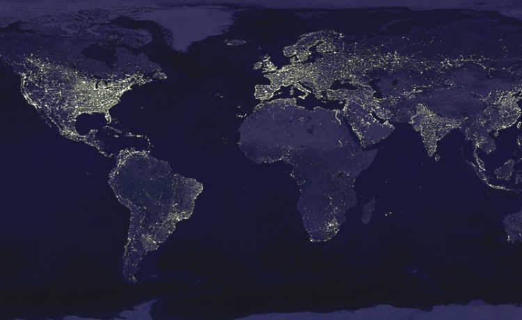 विश्व में प्रकाश प्रदूषण